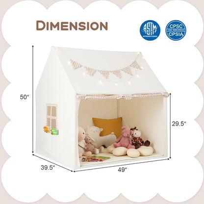 Kids Play Tent, Large, With Padded Mat And 2 Windows, Beige Play Tents & Playhouse at Gallery Canada