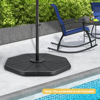 Fillable Umbrella Base Stand, 4-Piece, Black Outdoor Umbrella Bases at Gallery Canada