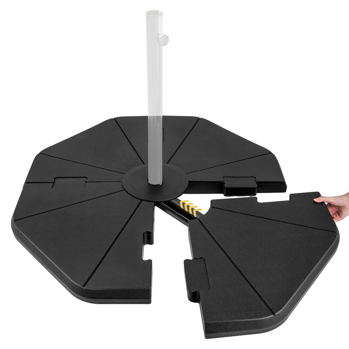 Fillable Umbrella Base Stand, 4-Piece, Black Outdoor Umbrella Bases at Gallery Canada