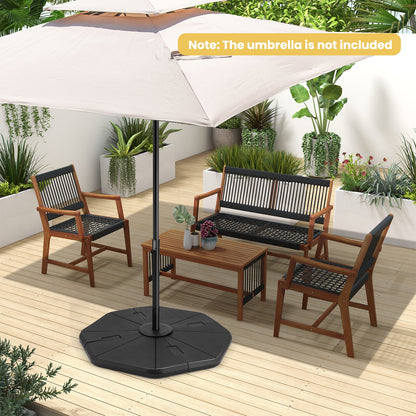 Fillable Umbrella Base Stand, 4-Piece, Black Outdoor Umbrella Bases at Gallery Canada