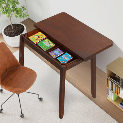 Mid Century Folding Dining Table, Extendable Kitchen Table With Hidden Storage, Brown Dining Tables at Gallery Canada