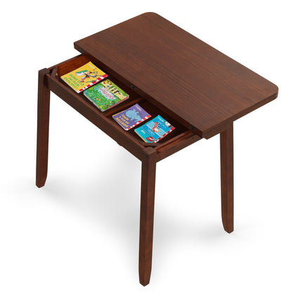 Mid Century Folding Dining Table, Extendable Kitchen Table With Hidden Storage, Brown Dining Tables at Gallery Canada