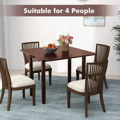 Mid Century Folding Dining Table, Extendable Kitchen Table With Hidden Storage, Brown Dining Tables at Gallery Canada