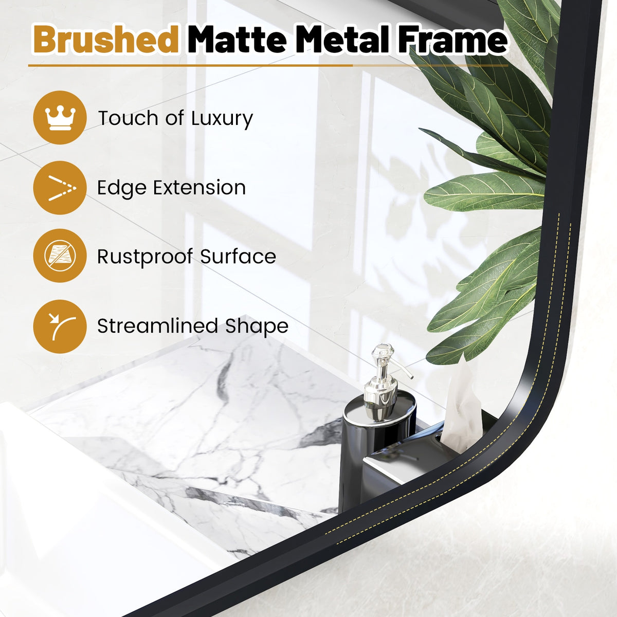 24 x 32 Inch Rectangle Mirror, Wall Mounted Minimalist, Black Wall Mirrors at Gallery Canada