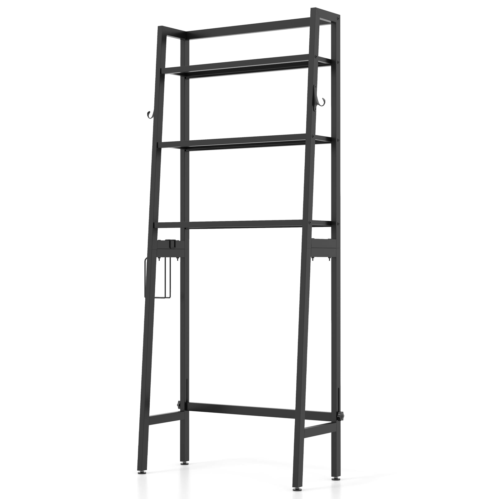 3-Tier Over The Toilet Storage Shelf, Adjustable Bottom Bar, Black Bathroom Etagere at Gallery Canada