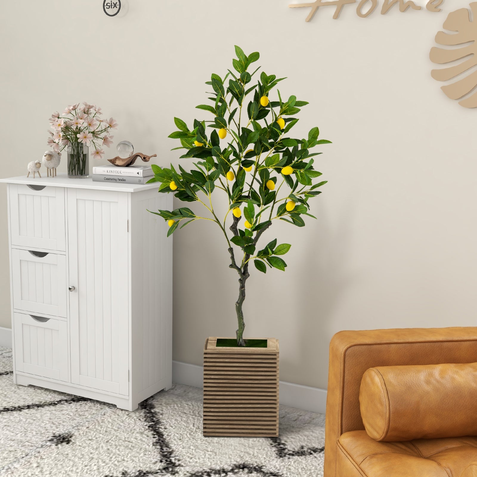 Artificial Lemon Tree, 4 ft, With Lemon Fruits Faux Plants at Gallery Canada