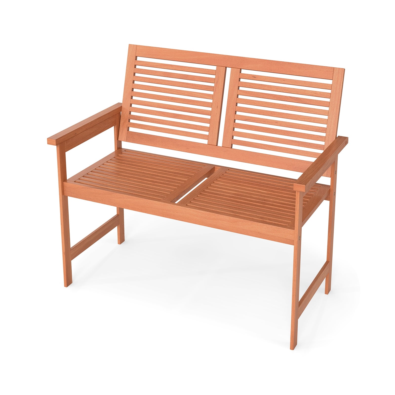 Outdoor Wooden Bench, 2-Person Patio Bench, Natural Outdoor Benches Natural at Gallery Canada