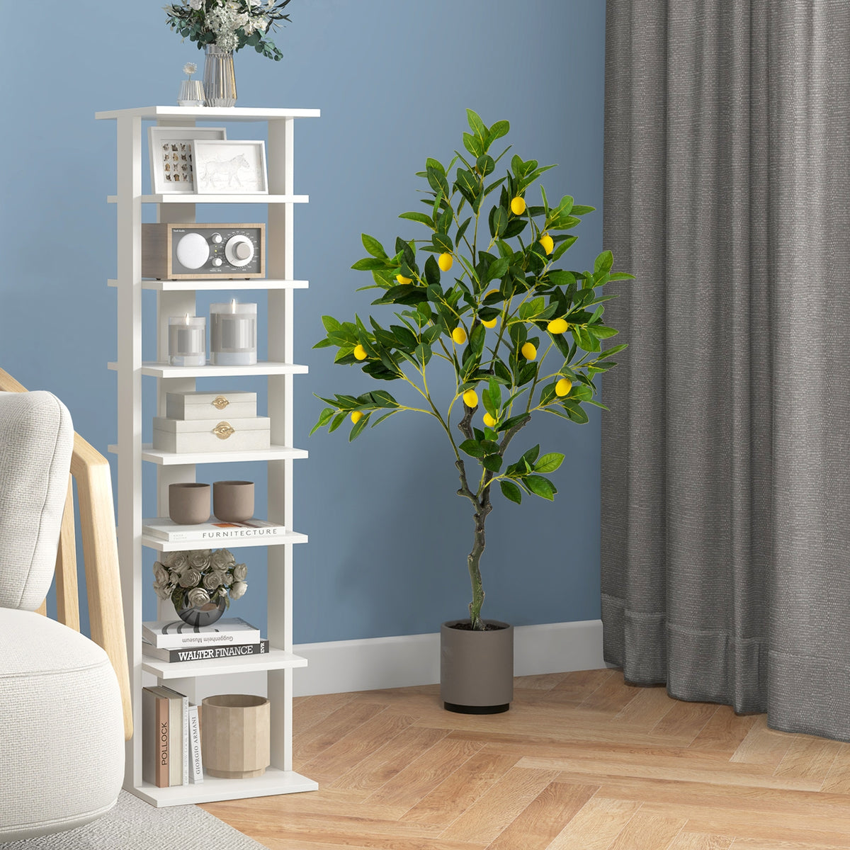 Artificial Lemon Tree, 4 ft, With Lemon Fruits Faux Plants at Gallery Canada