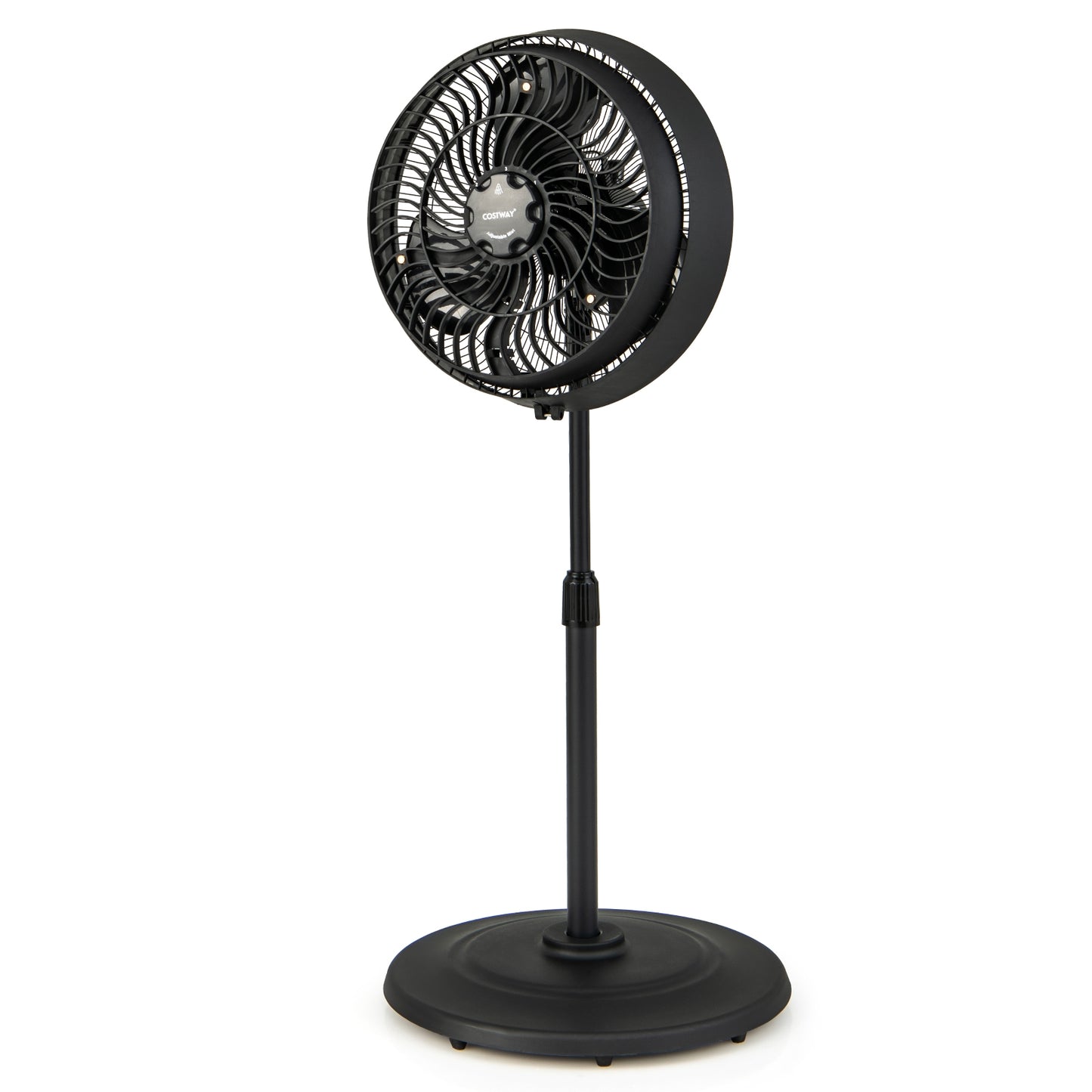 16 Inch Outdoor Misting Fan, Oscillating Pedestal, 3 Mist Levels, Black Fans at Gallery Canada