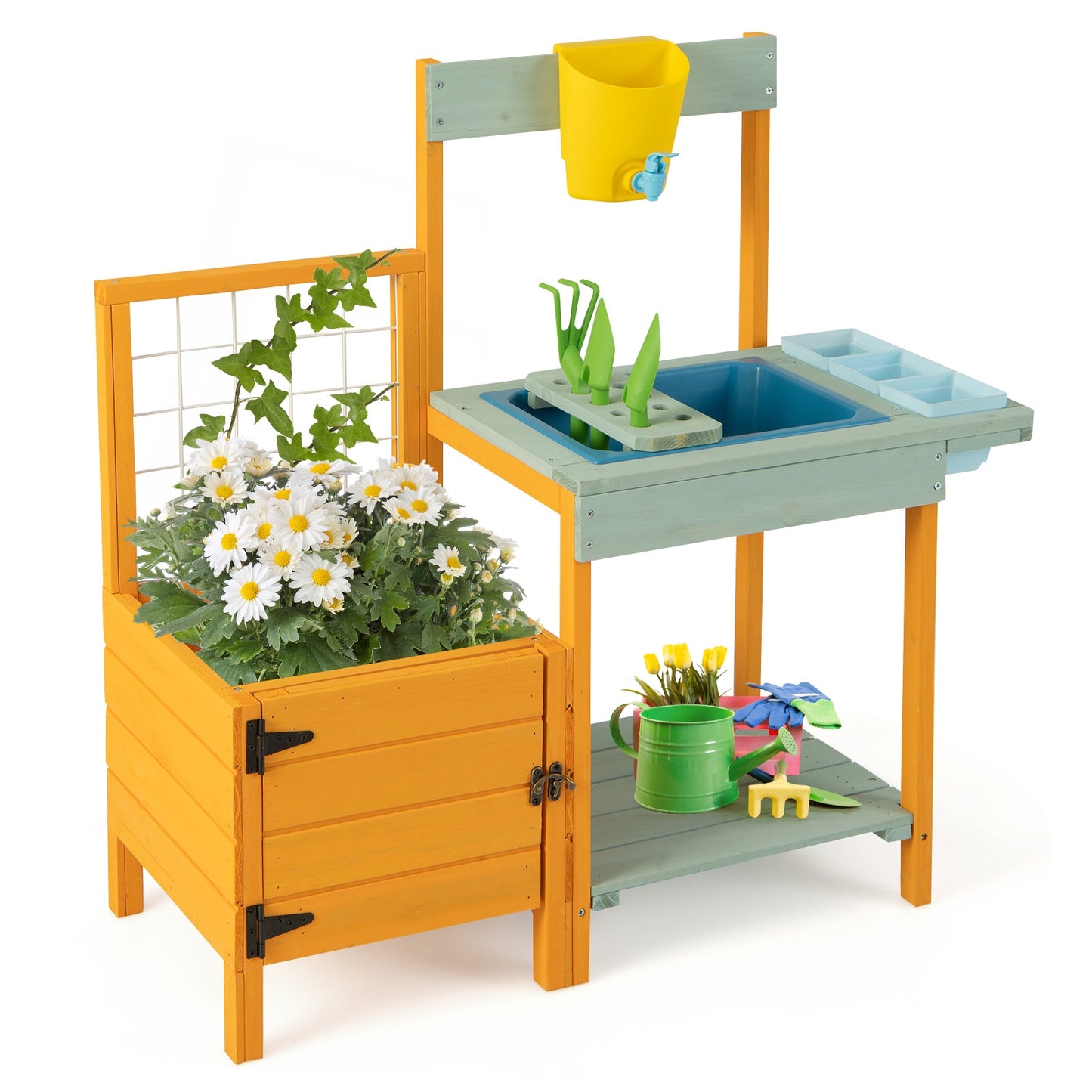 Kids Outdoor Potting Bench With See Through Window Play Kitchen Sets Options at Gallery Canada
