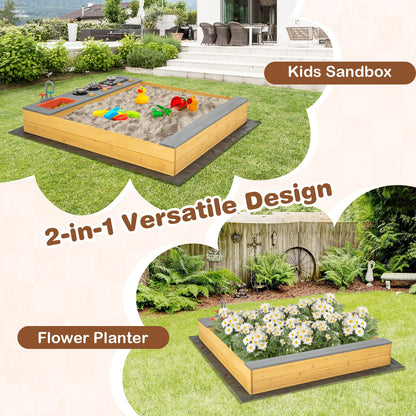 Wooden Sandbox With Kitchen Playset, 3-8 Years, Natural Sandboxes at Gallery Canada