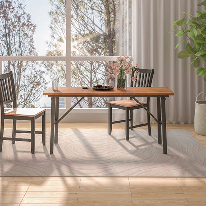 Folding Picnic Table, Acacia Wood Dining Table, Metal Frame, Indoor Outdoor Picnic Tables at Gallery Canada