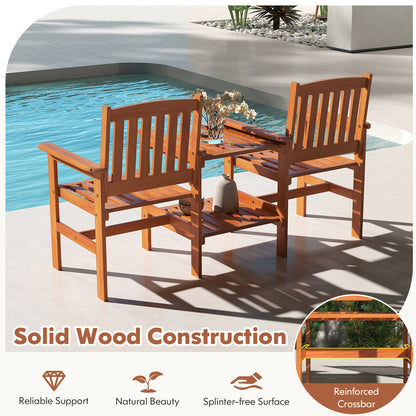 2-Seater Patio Furniture Set, 1.57 Inch Umbrella Hole, Natural Patio Conversation Sets at Gallery Canada