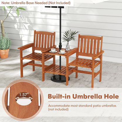 2-Seater Patio Furniture Set, 1.57 Inch Umbrella Hole, Natural Patio Conversation Sets at Gallery Canada