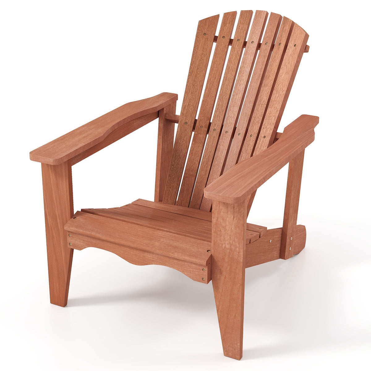 Solid Wood Adirondack Chair, High Backrest, Wide Armrests, Natural Adirondack Chairs at Gallery Canada