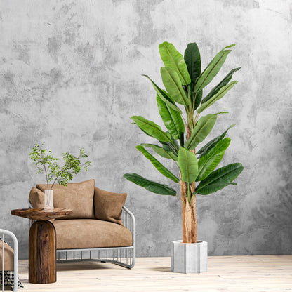 Artificial Banana Tree, 6.5 Feet Tall, 27 Large Leaves Faux Plants at Gallery Canada
