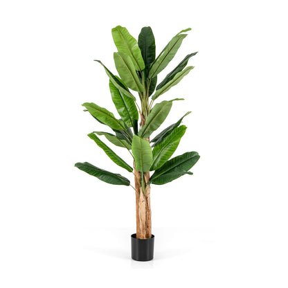 Artificial Banana Tree, 6.5 Feet Tall, 27 Large Leaves Faux Plants at Gallery Canada