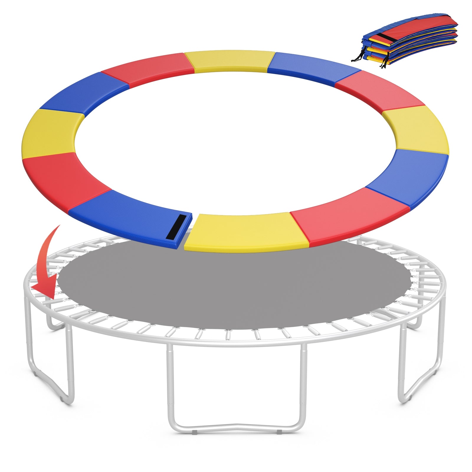 16 Feet Trampoline Pad Replacement, With Fixing Straps, Multicolor Trampoline Accessories at Gallery Canada
