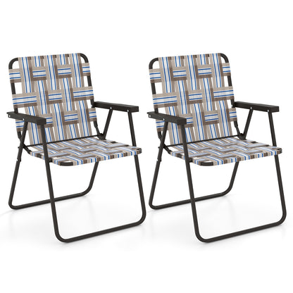 4 Pieces Folding Beach Chair, Camping Lawn Webbing Chair, Coffee Beach & Lawn Chairs at Gallery Canada