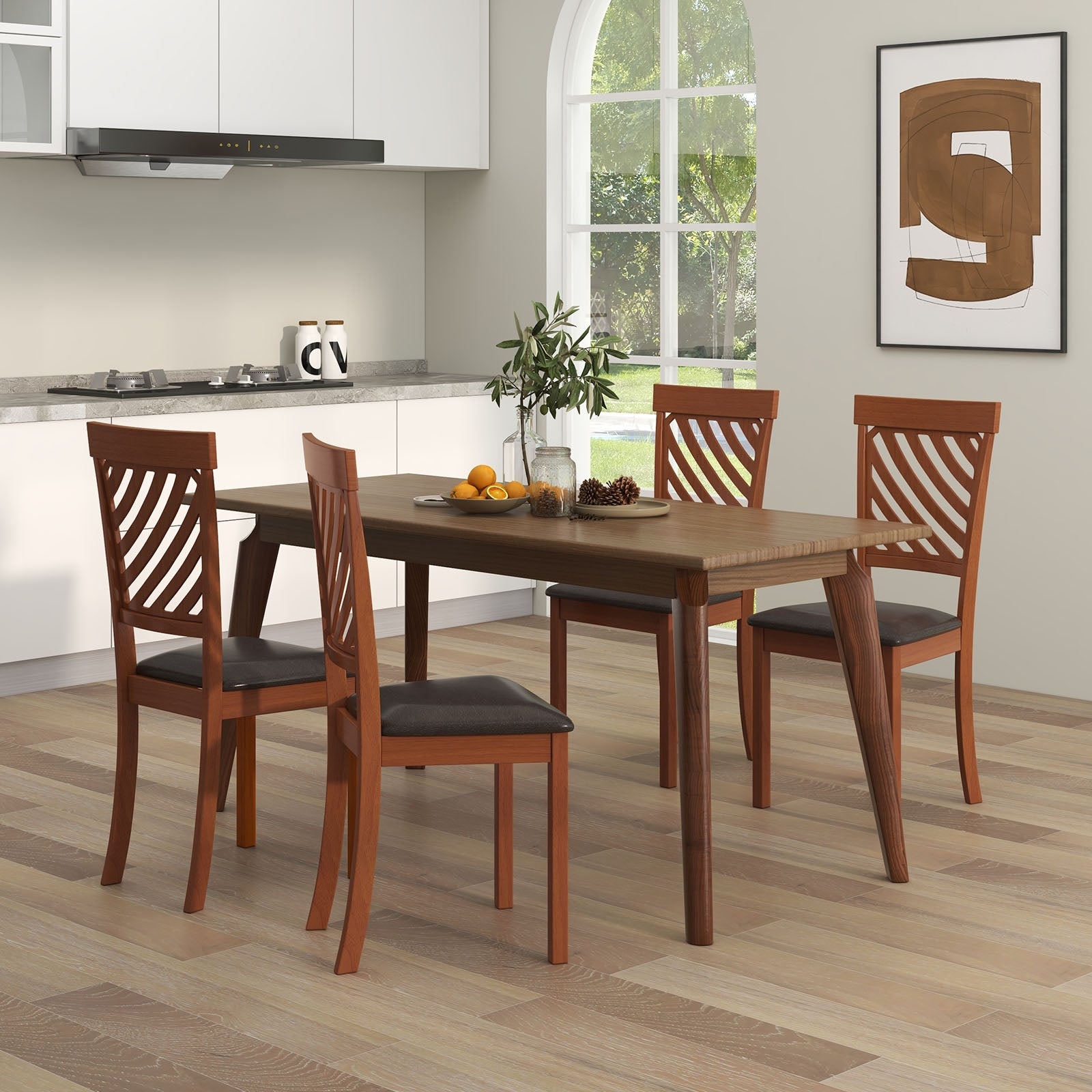 Dining Chair Set, Rubber Wood Legs, Ergonomic Back, Walnut Dining Chairs at Gallery Canada