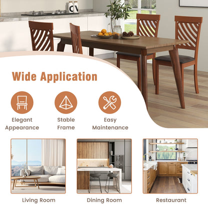 Dining Chair Set, Rubber Wood Legs, Ergonomic Back, Walnut Dining Chairs at Gallery Canada
