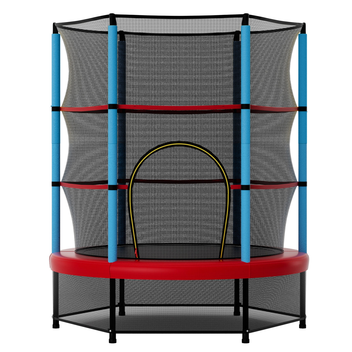 Kids Trampoline With Safety Enclosure Net, Navy Trampolines at Gallery Canada