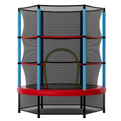 Kids Trampoline With Safety Enclosure Net, Navy Trampolines at Gallery Canada