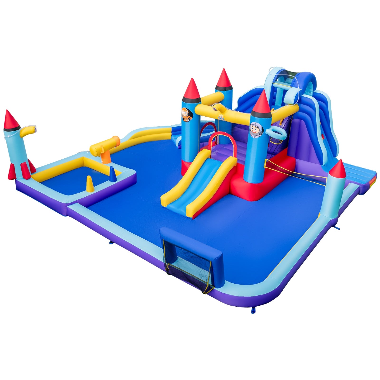 Inflatable Water Slide Park, 950W Blower, Blue Bounce House at Gallery Canada