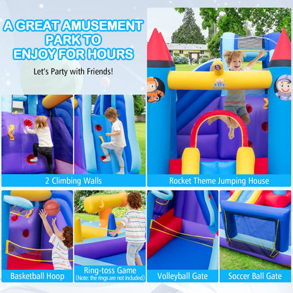 Inflatable Water Slide Park, 950W Blower, Blue Bounce House at Gallery Canada