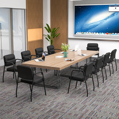 Upholstered Guest Chair Set, 2 Chairs, Mixed PU Leather, Black Conference Chairs at Gallery Canada