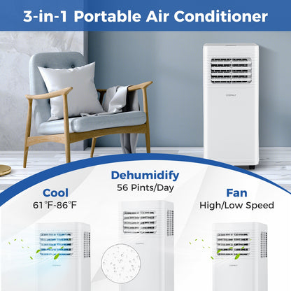 9000 BTU Portable Air Conditioner, 3 in 1, White Portable Air Conditioners at Gallery Canada