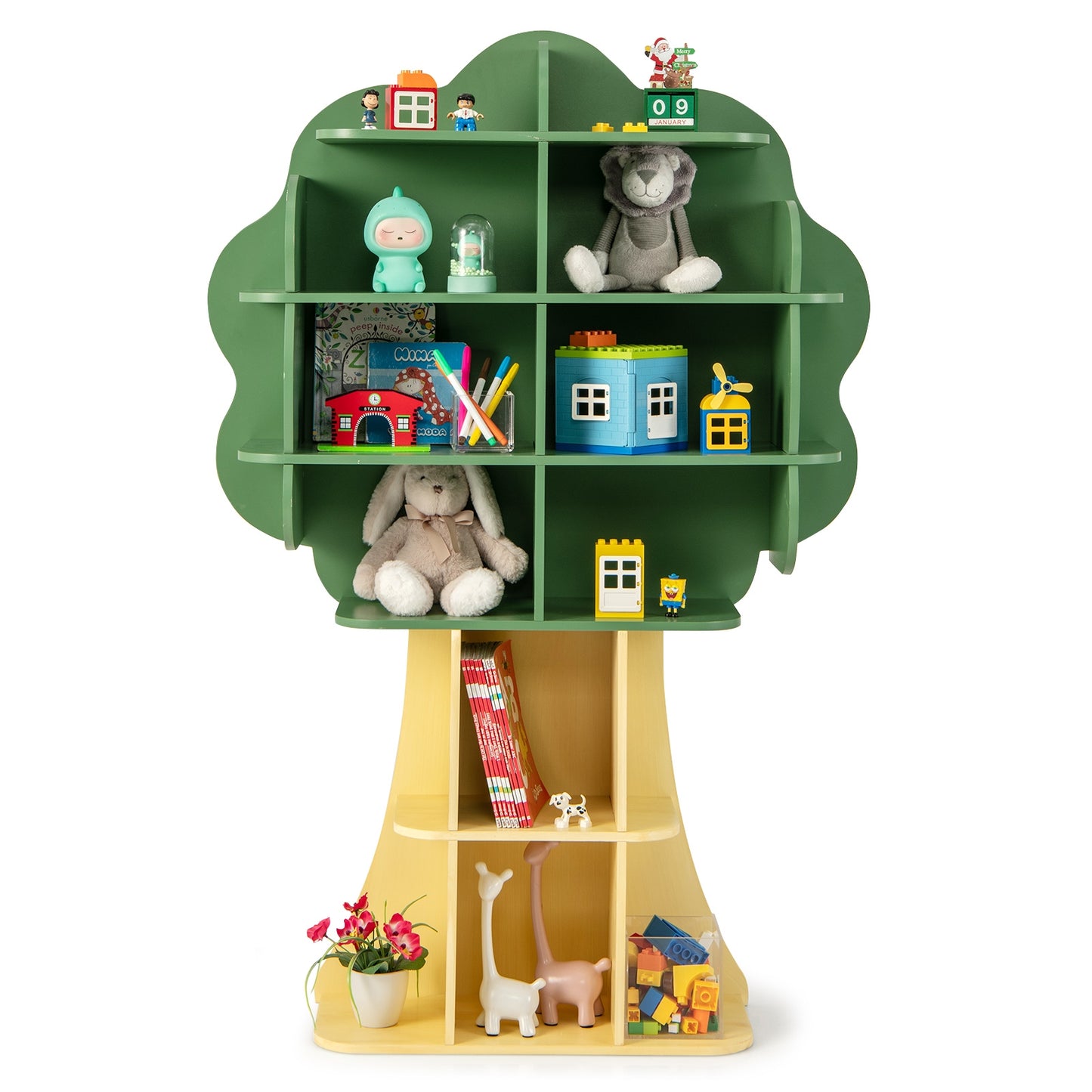 6-Tier Kids Bookcase, Toy Storage Organizer, Green Kids Storage Green at Gallery Canada
