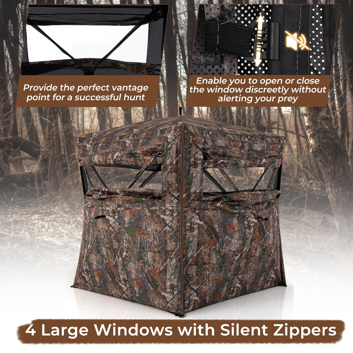 Hunting Blind, 360 Degree See-Through, For 2-3 Person, Camouflage Tents at Gallery Canada