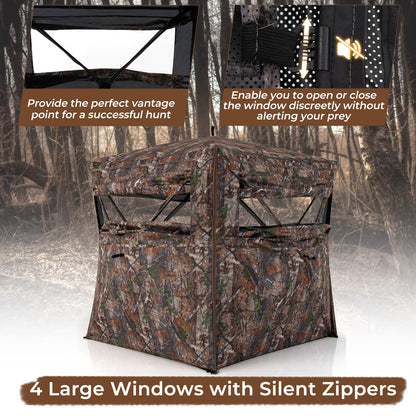 Hunting Blind, 360 Degree See-Through, For 2-3 Person, Camouflage Tents at Gallery Canada