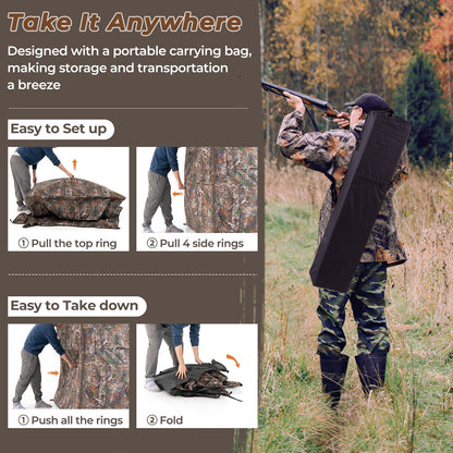 Hunting Blind, 360 Degree See-Through, For 2-3 Person, Camouflage Tents at Gallery Canada