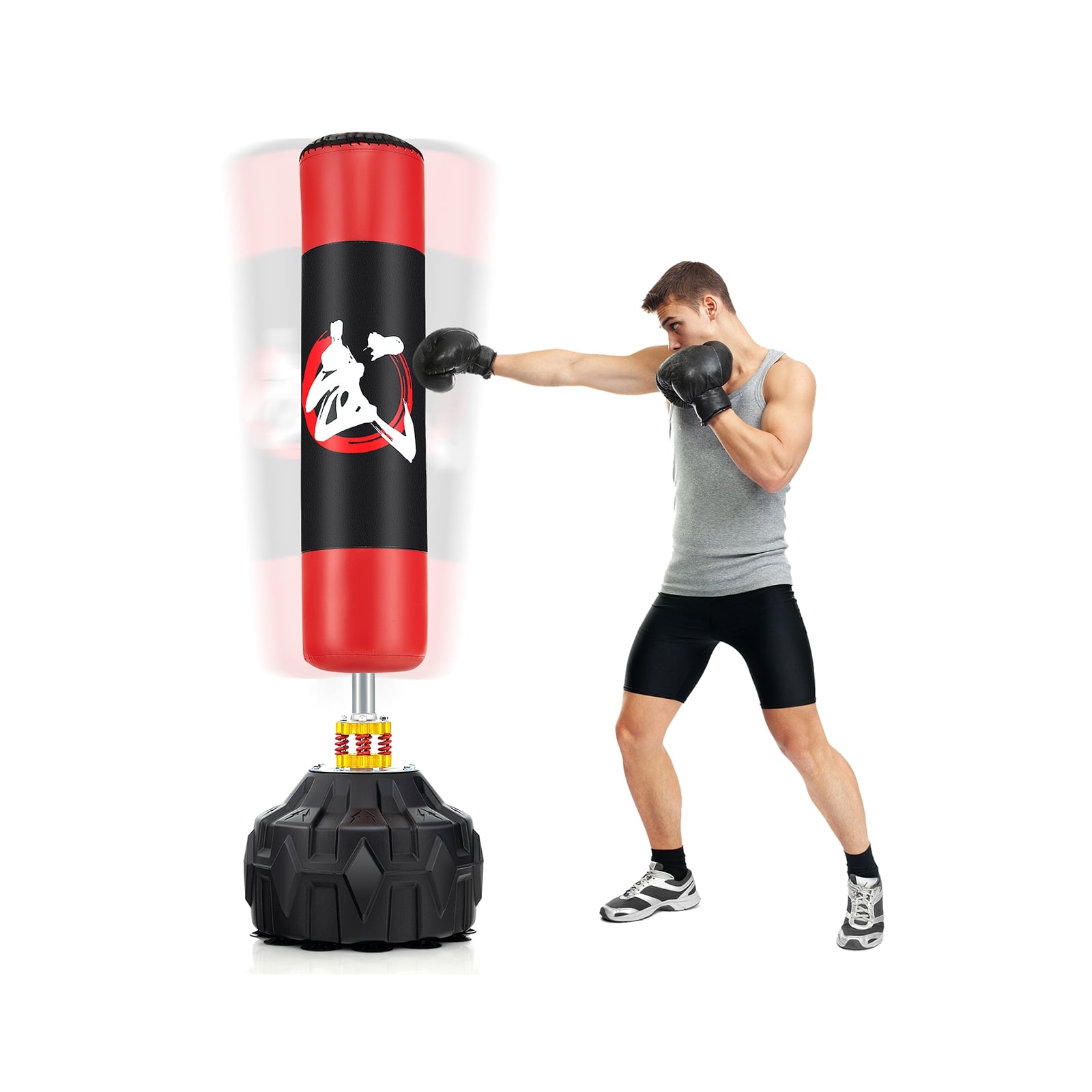 70 Inch Freestanding Punching Bag, Fillable Base, 12 Suction Cups Boxing & Martial Arts at Gallery Canada