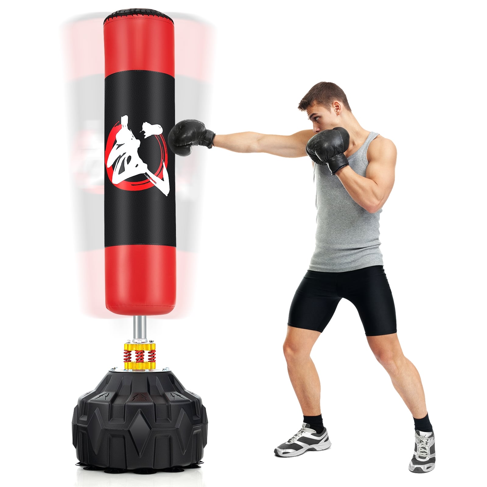 70 Inch Freestanding Punching Bag, Fillable Base, 12 Suction Cups Boxing & Martial Arts at Gallery Canada