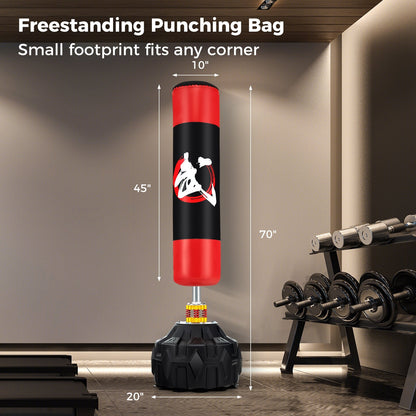 70 Inch Freestanding Punching Bag, Fillable Base, 12 Suction Cups Boxing & Martial Arts at Gallery Canada