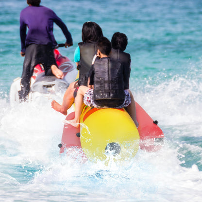 3-Person Inflatable Banana Boat, Electric Air Pump, Carrying Bag, Repair Kit, Yellow Water Sports at Gallery Canada