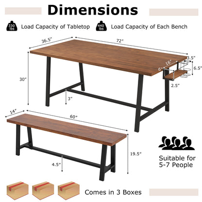 Dining Table Set For 5-7, With Wine Rack And Condiment Holder Dining Room Sets at Gallery Canada