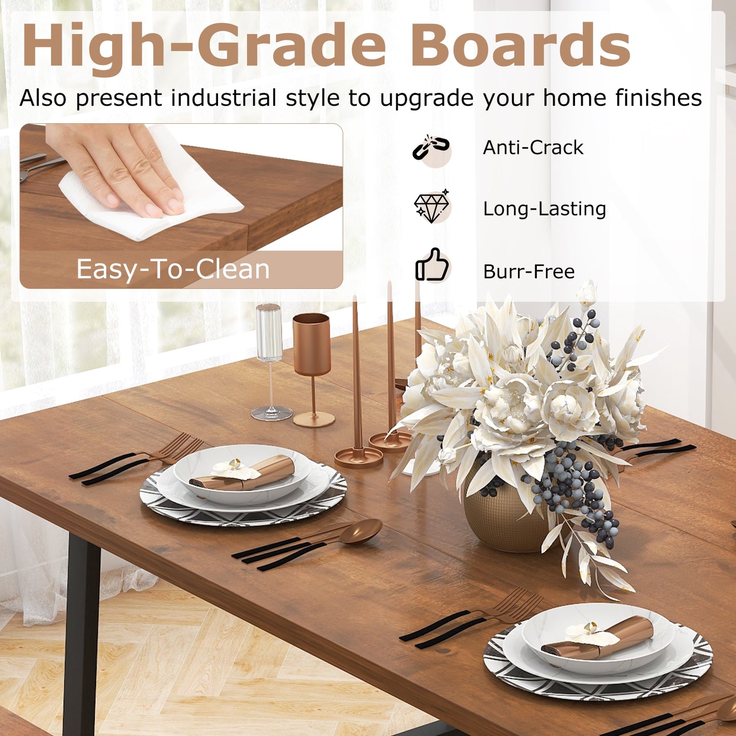 Dining Table Set For 5-7, With Wine Rack And Condiment Holder Dining Room Sets at Gallery Canada