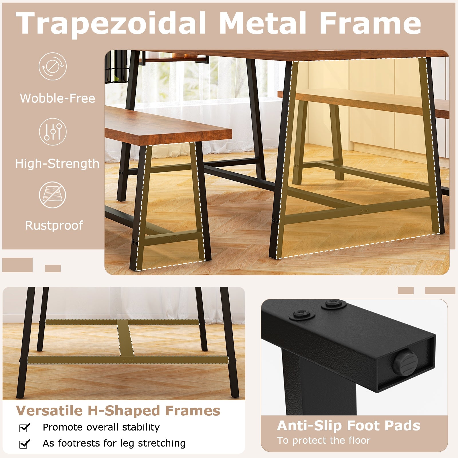 Dining Table Set For 5-7, With Wine Rack And Condiment Holder Dining Room Sets at Gallery Canada