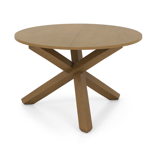 47 Inches Round Dining Table, Solid Acacia Wood Legs, 4-6 Person, Natural Dining Tables Natural at Gallery Canada