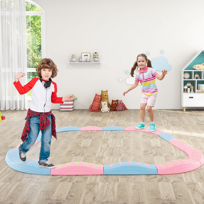 Kids Wavy Balance Beam, Textured Surface, Non-Slip Foot Pads, Pink, Blue Toy Sports at Gallery Canada