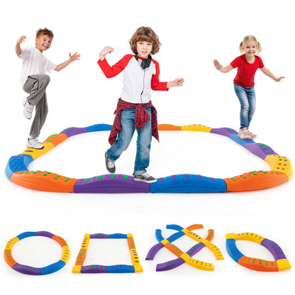 Kids Wavy Balance Beam, Textured Non-Slip Surface, Blue Orange Toy Sports at Gallery Canada