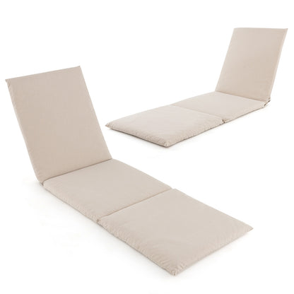 Outdoor Chaise Lounge Cushion, Folding Pad With Fixing Straps, Beige Outdoor Furniture Accessories at Gallery Canada
