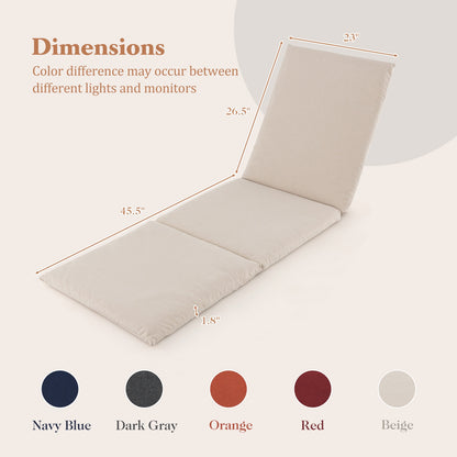 Outdoor Chaise Lounge Cushion, Folding Pad With Fixing Straps, Beige Outdoor Furniture Accessories at Gallery Canada