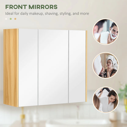 Wall Mounted Medicine Cabinet, Mirror, 3 Doors, Adjustable Shelves, White Mirror Medicine Cabinets at Gallery Canada