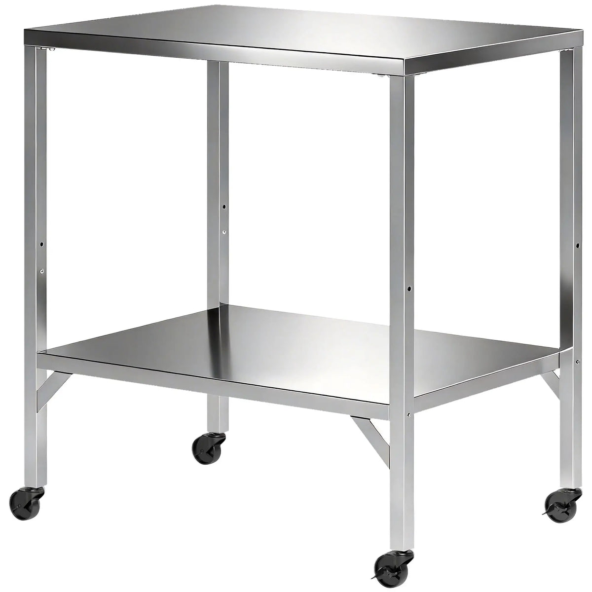 Outdoor Grill Cart, Stainless Steel Tabletop, Pizza Oven Stand, Lockable Wheels Outdoor Grill Carts Silver at Gallery Canada