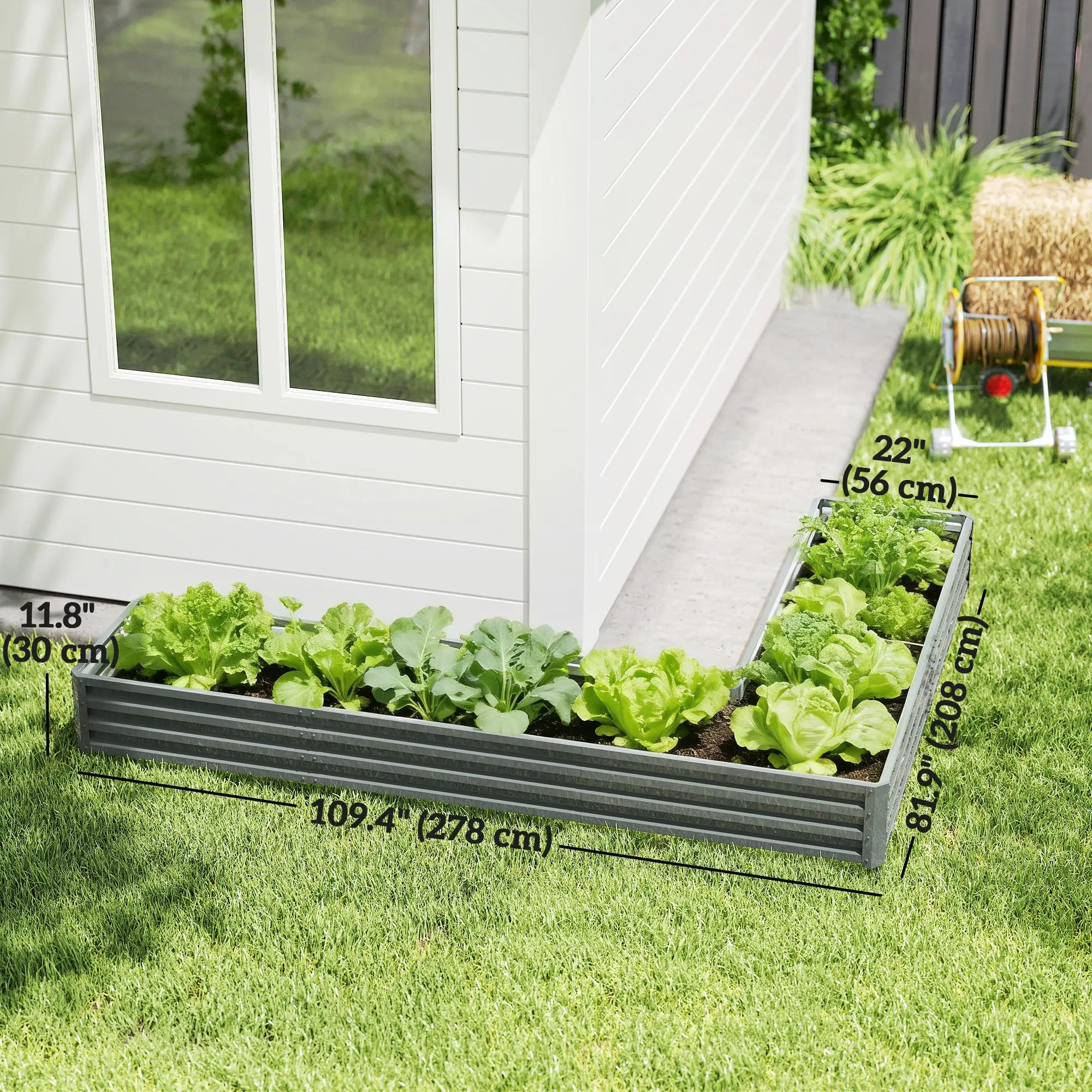 L-Shaped Raised Garden Bed, 82